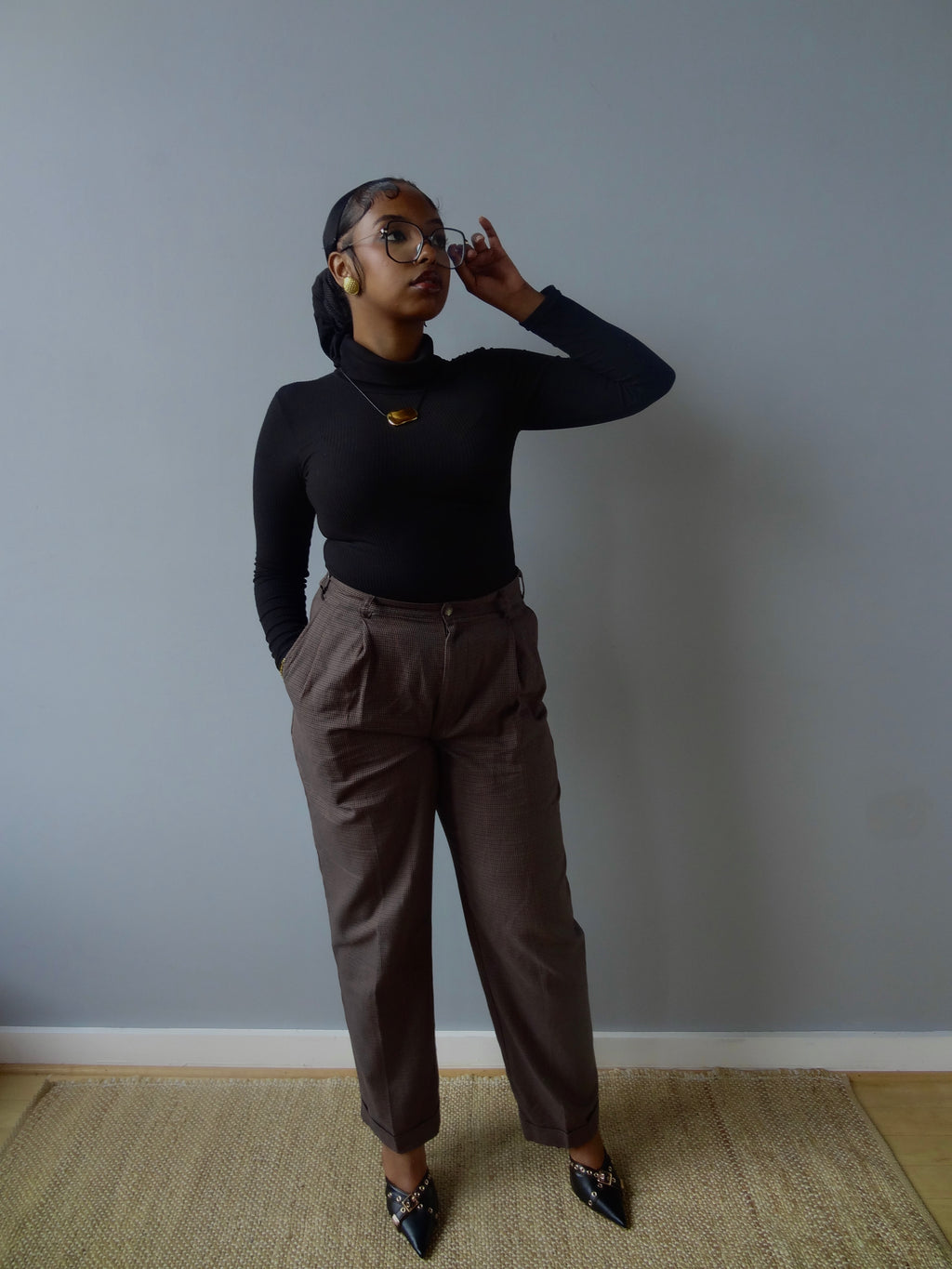 The Haven Plaid Tailored Trousers