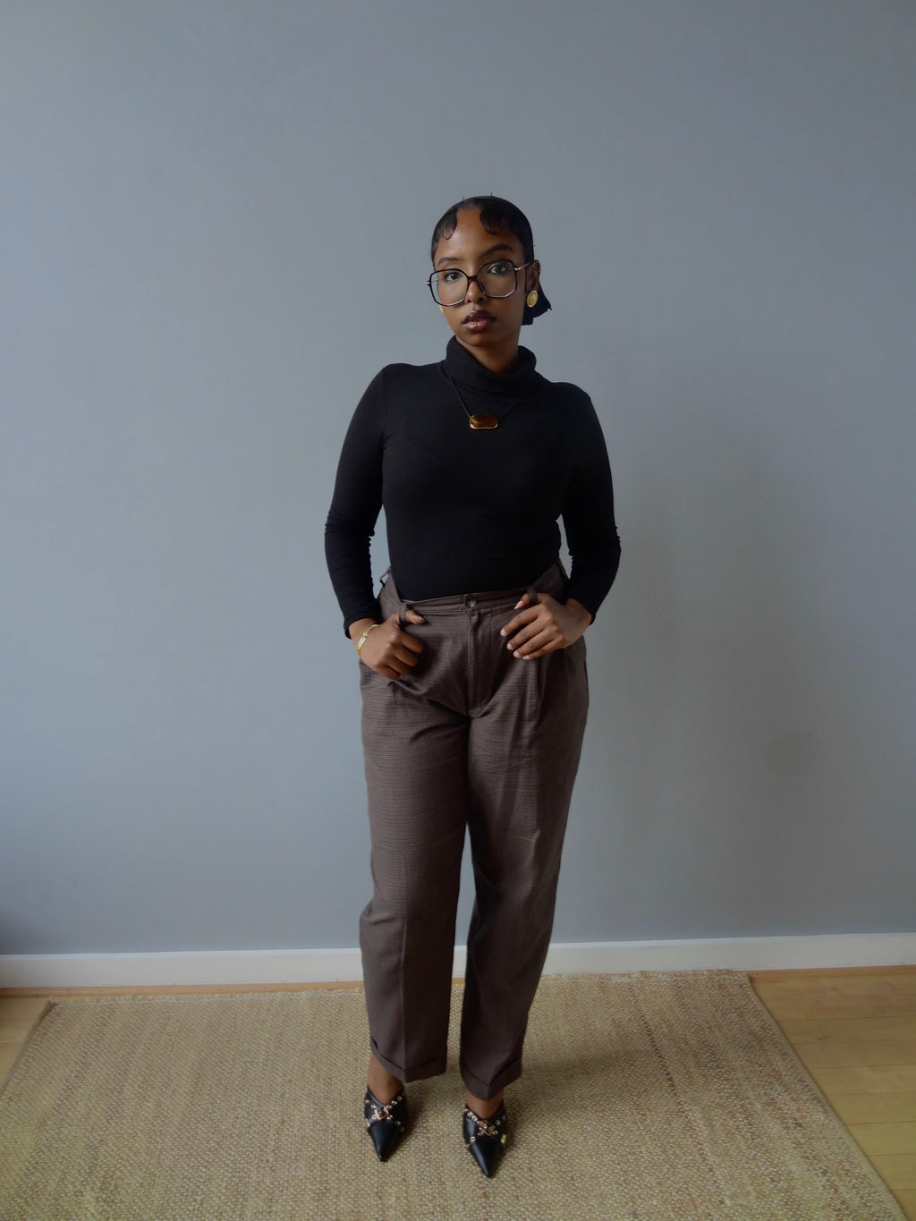 The Haven Plaid Tailored Trousers