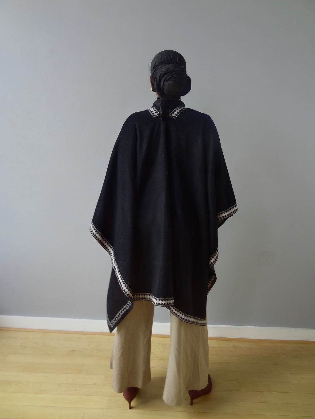 The Solène Draped Poncho