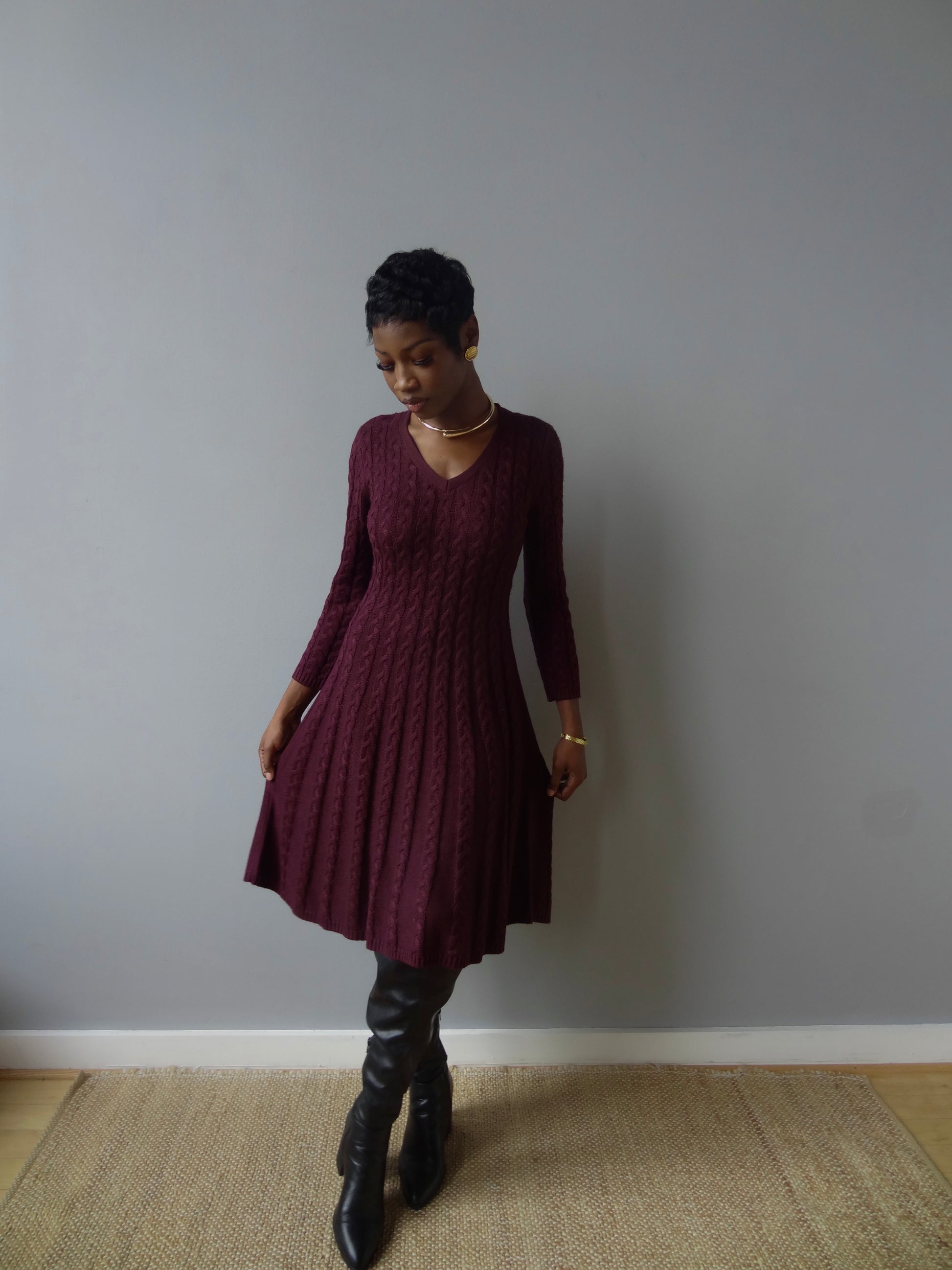 The Vintage Cable Knit Dress