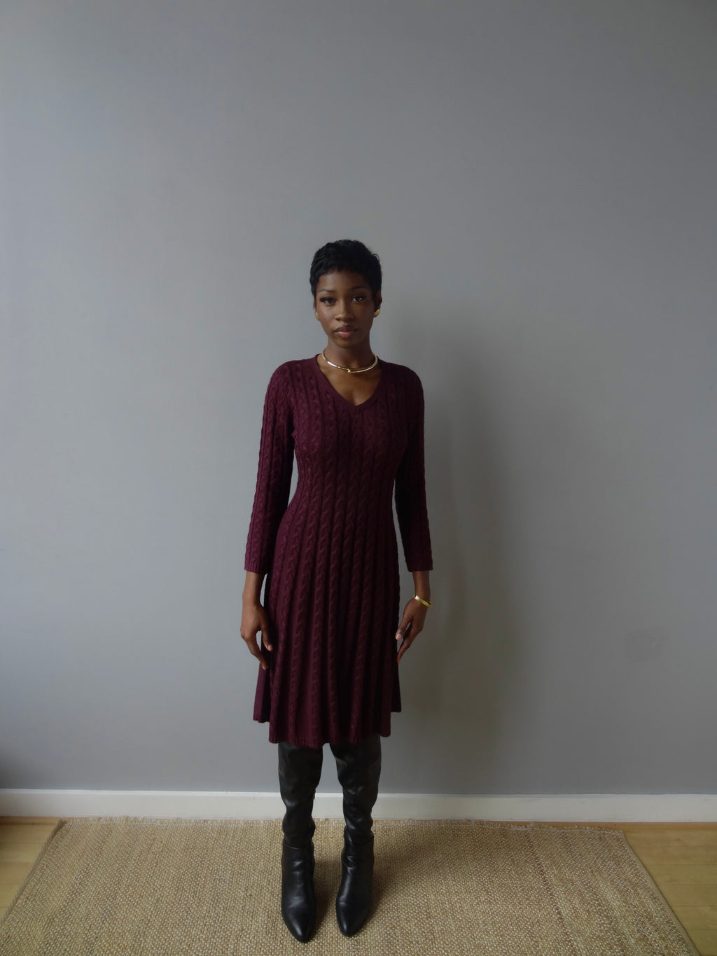 The Vintage Cable Knit Dress