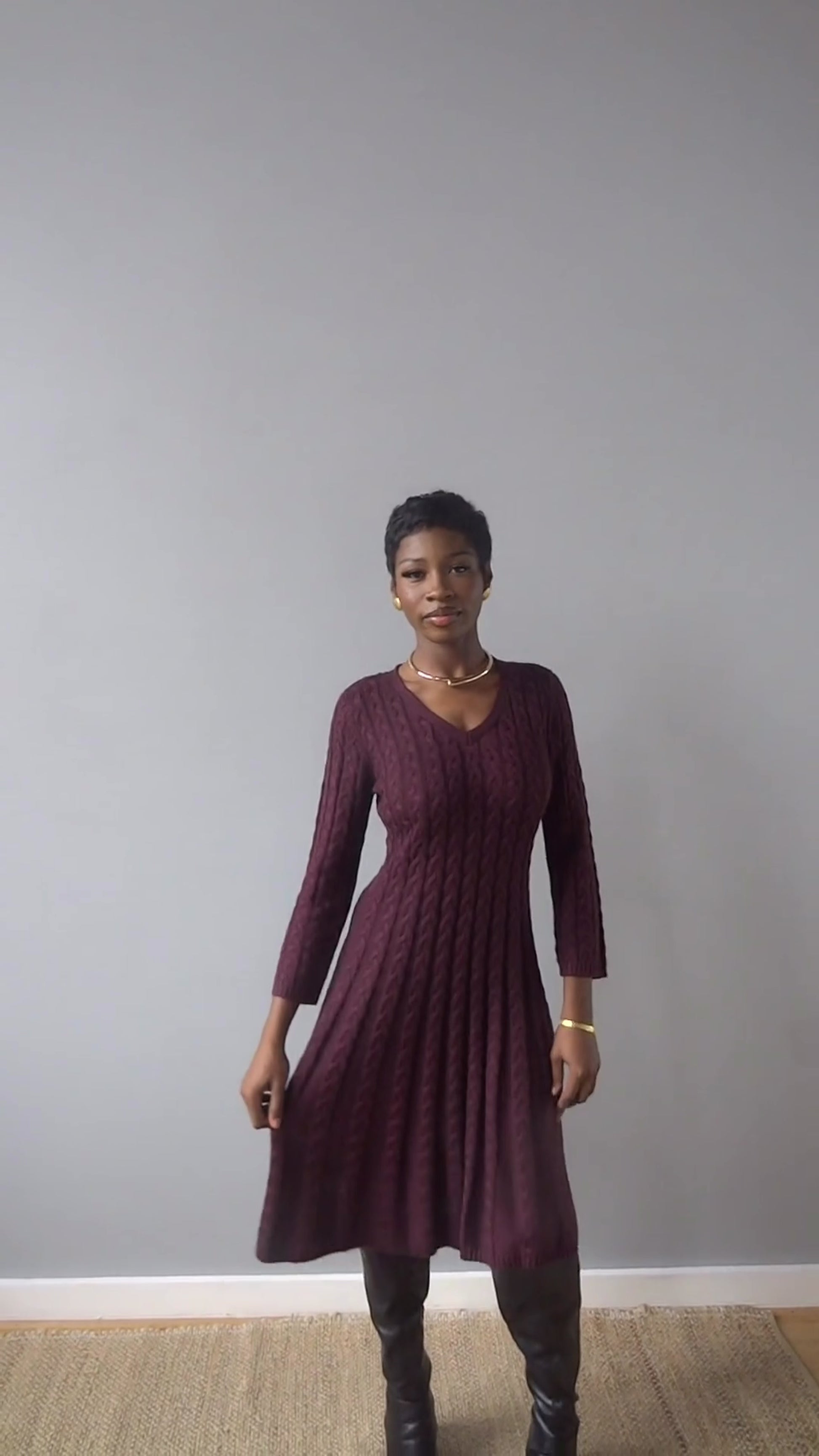 The Vintage Cable Knit Dress